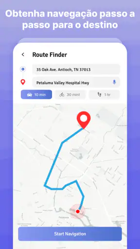 GPS navegação mapa instruções screenshot