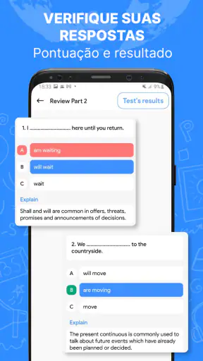 Gramática inglesa screenshot