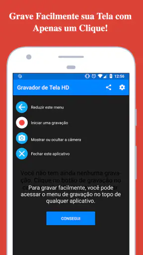 Gravador de Tela Áudio e Vídeo screenshot