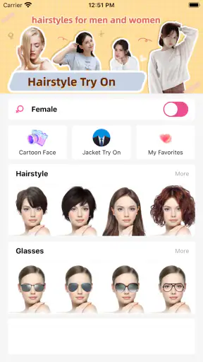 Hair Makeover-modiface・haircut screenshot