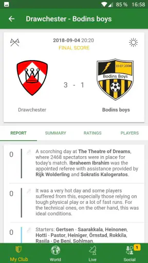 Hattrick - Gestão de futebol screenshot