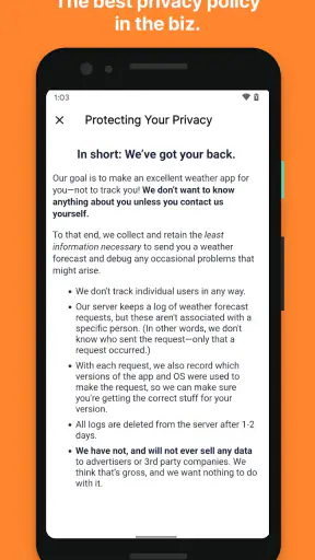 Hello Weather screenshot