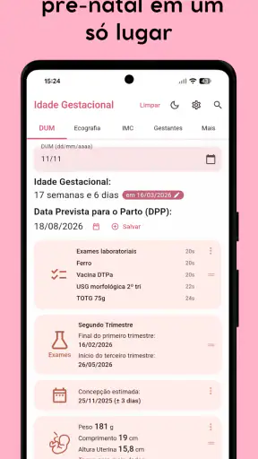 Idade Gestacional (do bebê) screenshot