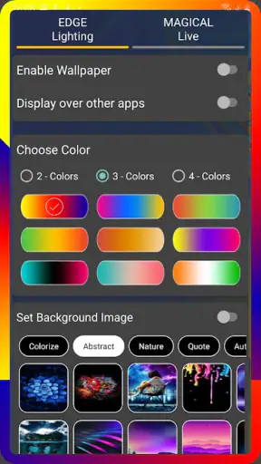 Iluminação de Bordas screenshot