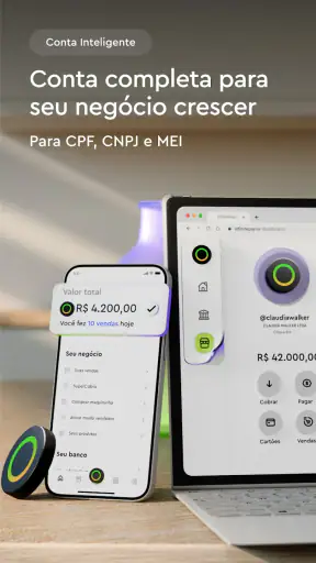 InfinitePay Tap, Conta, Cartão screenshot