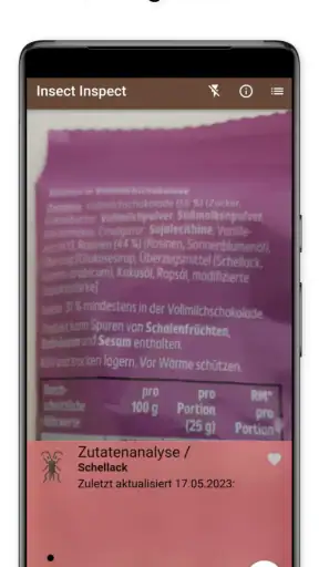 Insekten in Lebensmitteln screenshot