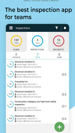 Inspection checklist audit app screenshot