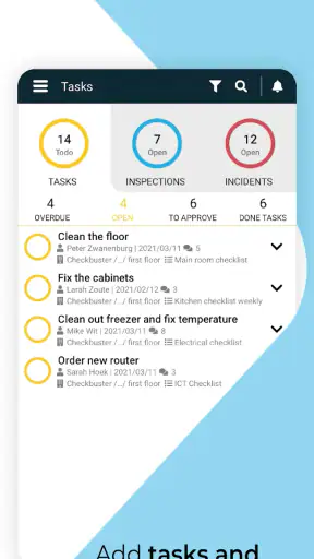 Inspection checklist audit app screenshot