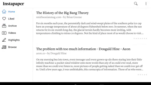 Instapaper screenshot