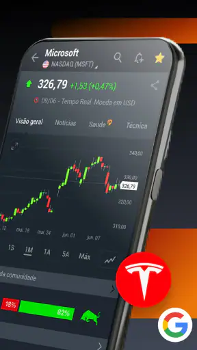 Investing.com Bolsa de Valores screenshot