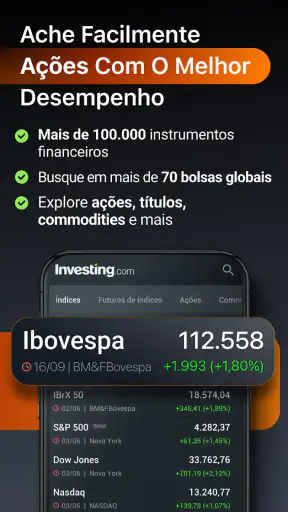Investing.com Bolsa de Valores screenshot