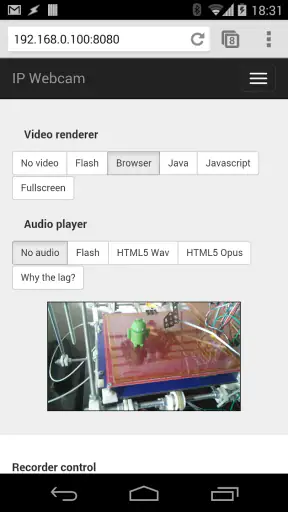 IP Webcam screenshot