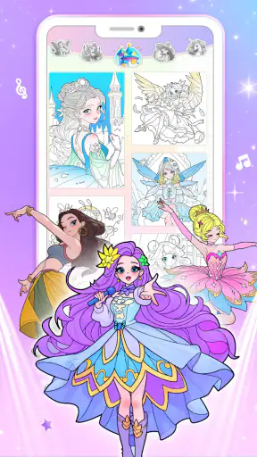 Jogo da Princesa: Colorir screenshot