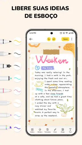 Journal: Agenda, Notas, PDFs screenshot