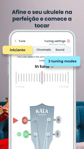 Kala Ukulele - Tuner e Tocar screenshot