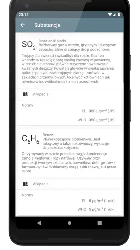 Kanarek - ostrzeżenia o smogu screenshot