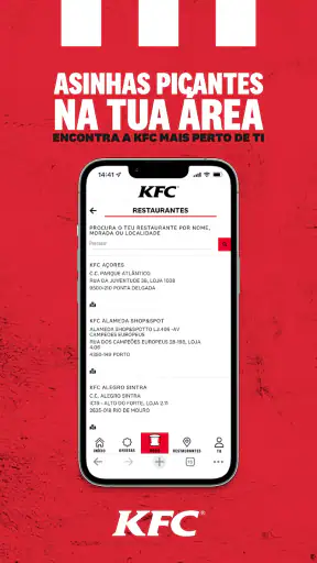 KFC Portugal screenshot