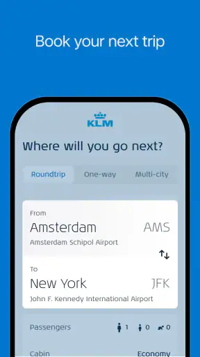 KLM - Reserve um voo screenshot