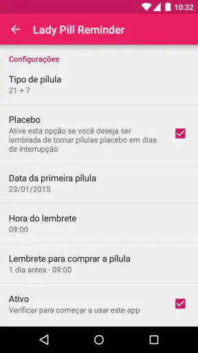 Lady Pill Reminder screenshot