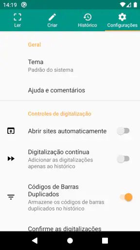 Leitor de código QR screenshot