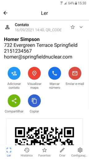 Leitor de código QR, de barras screenshot