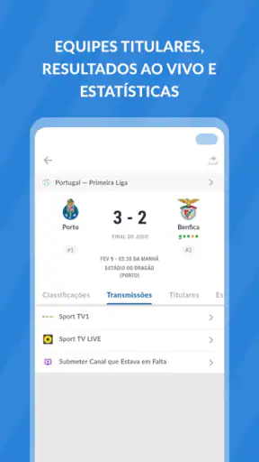 Live Futebol TV - Resultados screenshot