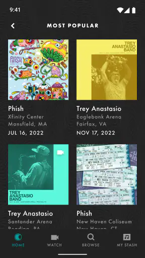 LivePhish screenshot
