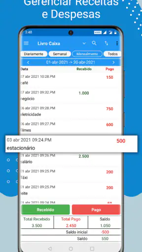 Livro Caixa- despesas diarias screenshot