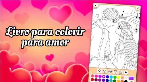 Livro Valentim para colorir screenshot