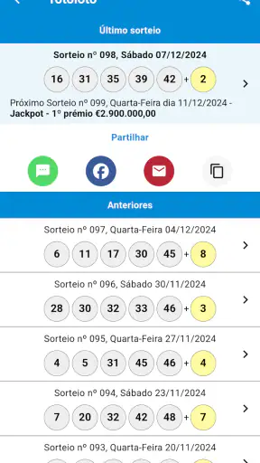 Lotarias Portugal screenshot