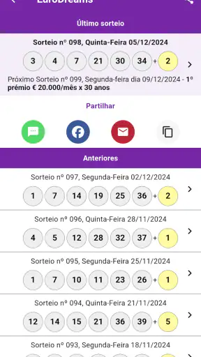 Lotarias Portugal screenshot