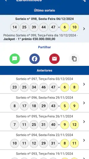 Lotarias Portugal screenshot