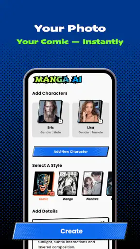 Manga AI – Gerador Quadrinhos screenshot