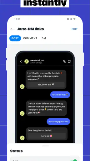 Manychat screenshot