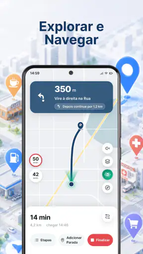 Mapas Offline & Planejador AI screenshot