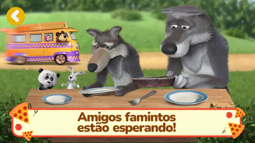 Masha e o Urso: Jogos de Pizza screenshot