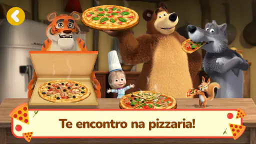 Masha e o Urso: Jogos de Pizza screenshot