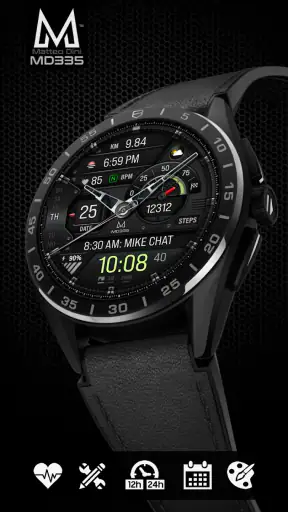 MD335 Hybrid watch face screenshot