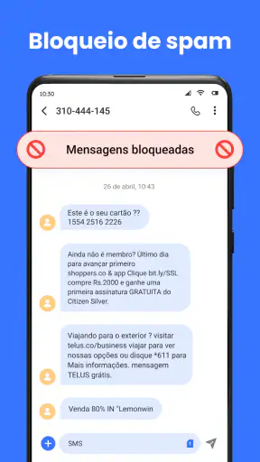 Mensagen:Texto de mensagem SMS screenshot