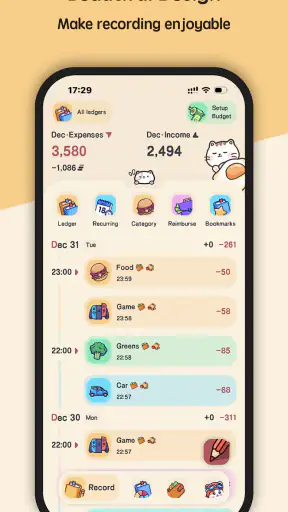 Gestor Dinheiro Meow Orçamento screenshot