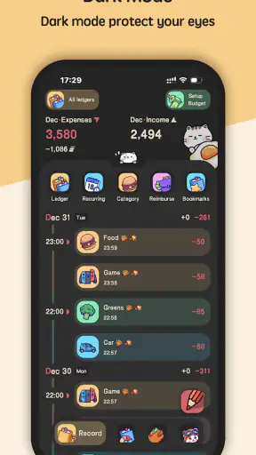 Gestor Dinheiro Meow Orçamento screenshot