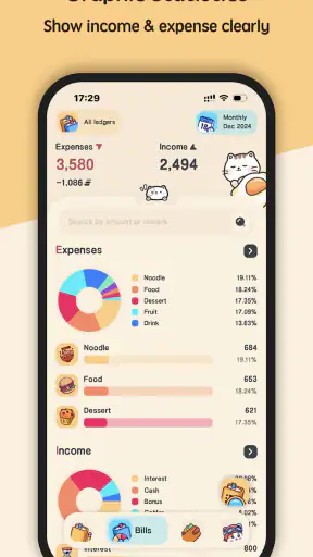 Gestor Dinheiro Meow Orçamento screenshot