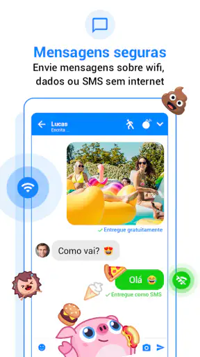 Messenger SMS Mensagens Emoji screenshot