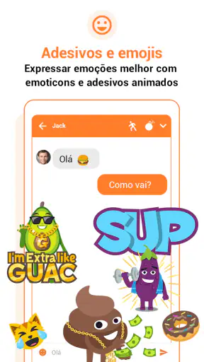 Messenger SMS Mensagens Emoji screenshot