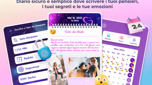 Meu Diário com Senha de Dedo screenshot