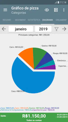Meu orçamento screenshot