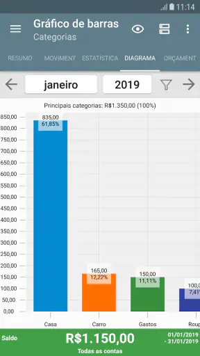 Meu orçamento screenshot