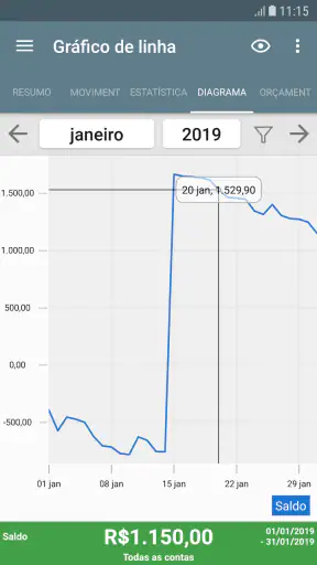 Meu orçamento screenshot