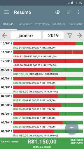 Meu orçamento screenshot