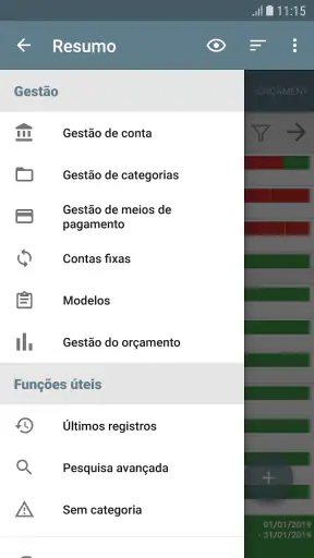 Meu orçamento screenshot